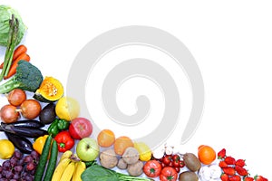 Fruits and vegetables frame