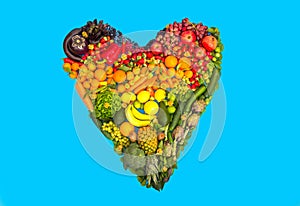 Fruits and vegetables heart