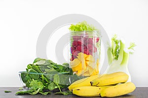 Fruits and vegetables for juicing photo