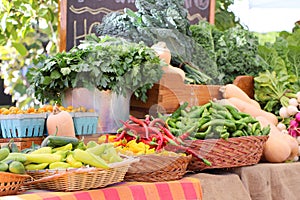 Fruits and vegetables at market