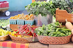 Fruits and vegetables at market