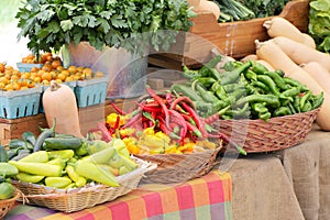 Fruits and vegetables at market