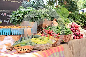 Fruits and vegetables at market