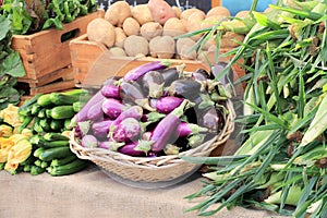 Fruits and vegetables at market