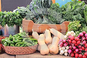 Fruits and vegetables at market