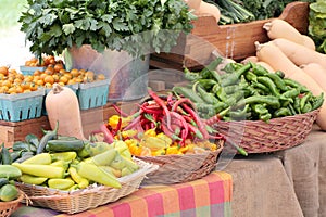 Fruits and vegetables at market