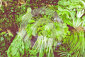 Fruits and vegetables on a street market, Laos