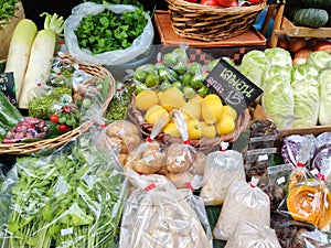 Fruits and vegetables in Thailand market.