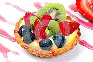 Fruity custard tart