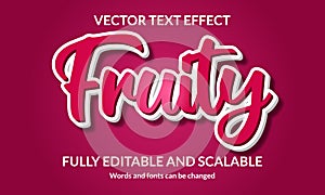 Fruity Editable 3D text style effect