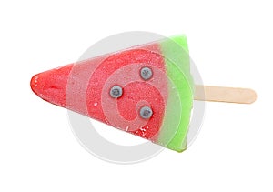 Fruity ice cream stick isolated on white background (clipping path)
