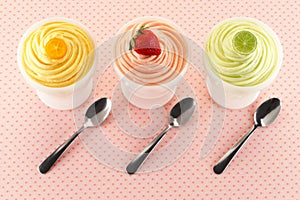 Fruity Mousses or Puddings with Spoons