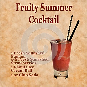 Fruity summer cocktail recipe