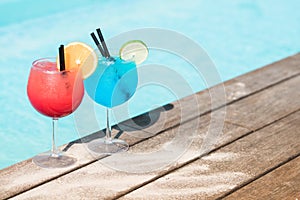 Summer Drinks By The Poolside