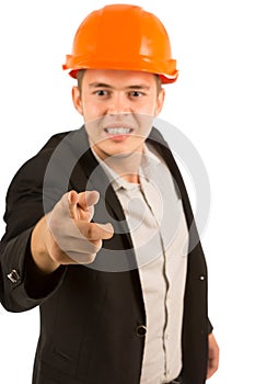 Frustrated angry young architect or engineer