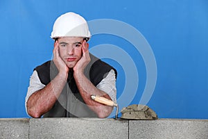 A frustrated bricklayer