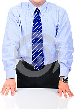 Frustrated businessman on a meeting