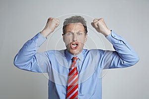 Frustrated Businessman Screaming
