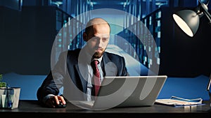 Frustrated database admin making mistake in data center