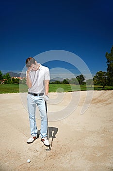 Frustrated golfer