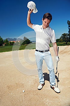 Frustrated golfer