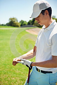 Frustrated golfer
