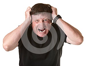 Frustrated Mature Man