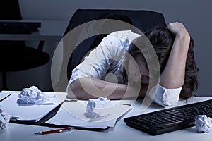 Frustrated office worker