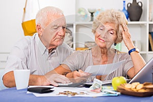 Frustrated senior couple faced financials troubles