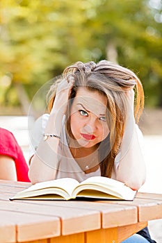 Frustrated Student Tearing Hair