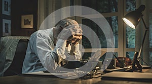 Frustrated writer experiencing a creative slowdown