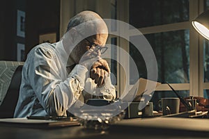 Frustrated writer experiencing a creative slowdown