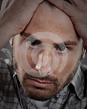 Frustrated young man