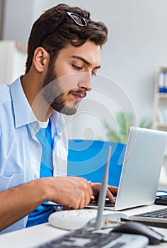 Frustrated young man due to weak internet reception
