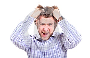 Frustrated young man