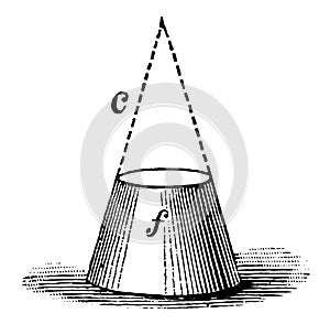 Frustum of a Cone vintage illustration