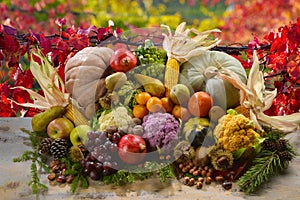 Frutta e verdura di stagione autunnale photo