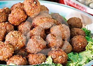 Fry meat balls