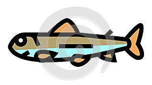 fry salmon color icon animation