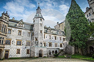 Frydlant castle courtyard