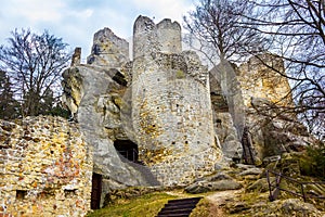 Frydstejn castle in Cesky Raj, zech Republic