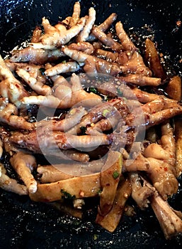 Frying Chicken Feet