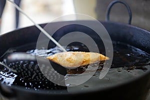 Frying, deepfrying snack or pacora, street food