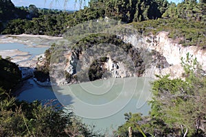 Frying Pan Flat in Thermal Wonderland Wai-O-Tapu in New Zealand