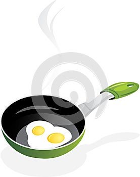 Frying-pan with fried-egg