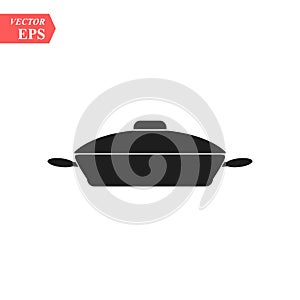 Frying pan icon. Vector concept illustration for design.