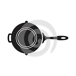 Frying pan icon vector illustration