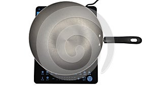 Frying pan on induction cooker