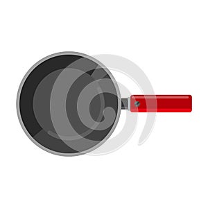 Frying pan isolated on white background. Kitchenware icon vector