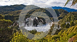 Frying pan lake in Waimangu volcanic valley in New Zealand